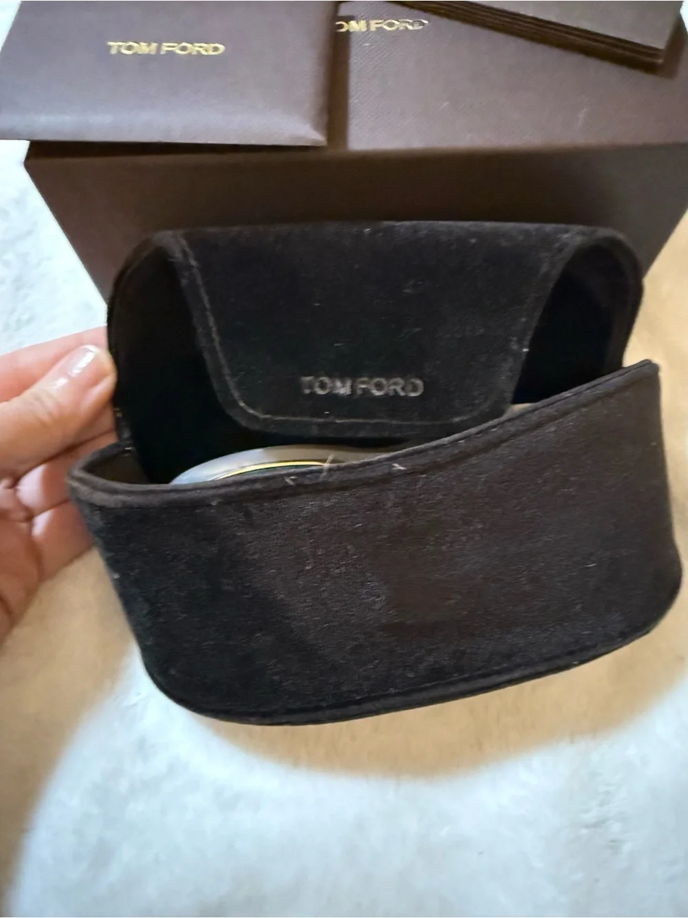 Tom Ford Men's Beige Frame with Brown Gradient Lenses Sunglasses